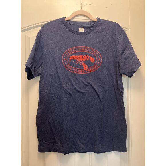 J Crew Men’s Classic Coastal Graphic Crab Tee Aesthetic Casual Shirt Size M Blue - Picture 1 of 4